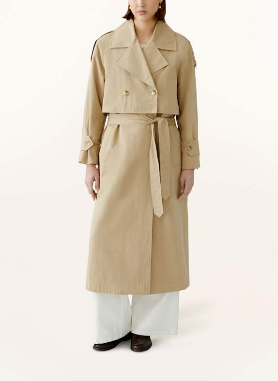 oui 2-in-1 trench coat CAMEL