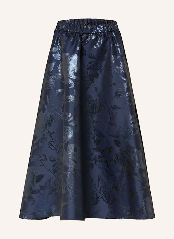 oui Jacquard-Rock mit Glitzergarn DUNKELBLAU