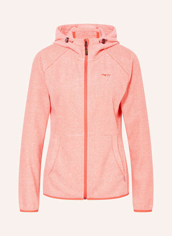 me°ru' Fleecejacke LOUROSA ORANGE/ WEISS