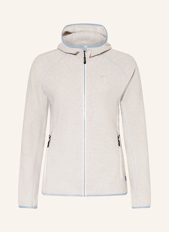 me°ru' Midlayer-Jacke HORTA CREME/ HELLBLAU