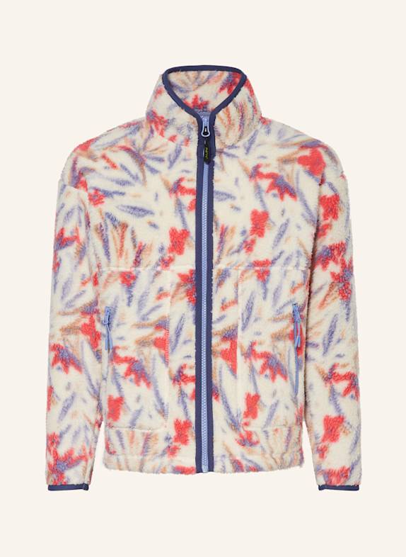 me°ru' Fleecejacke NIORT ECRU/ HELLLILA/ HELLROT