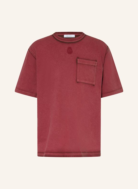 Alexander McQUEEN T-Shirt DUNKELROT/ BRAUN
