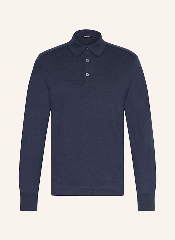 ZEGNA Polo piqué BLEU FONCÉ