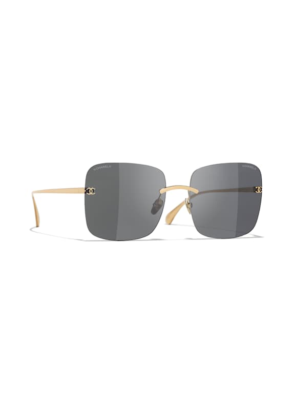 CHANEL Quadratische Sonnenbrille C395S4 - GOLD/ DUNKELGRAU
