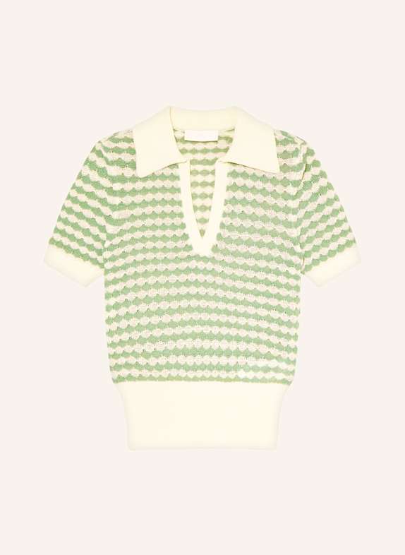 ZIMMERMANN Strickshirt EVERLEY ECRU/ HELLGRÜN
