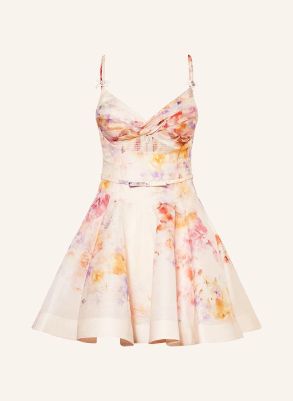 ZIMMERMANN Cocktailkleid CRUSH TWIST HELLORANGE/ PINK/ HELLLILA
