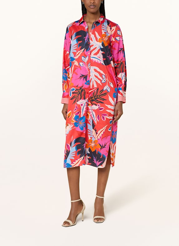 Smith & Soul Hemdblusenkleid ROT/ DUNKELBLAU/ ORANGE