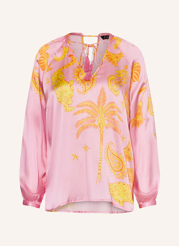 Grace Blusenshirt mit Seide ROSA/ GELB/ ORANGE