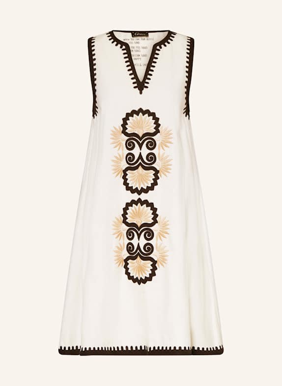 Grace Kleid mit Leinen WEISS/ SCHWARZ/ BEIGE