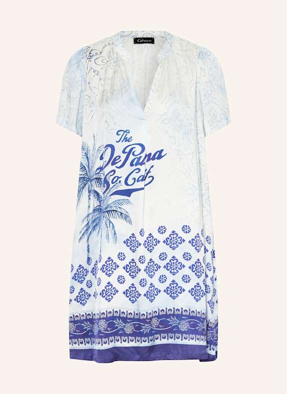 Grace Satinkleid HELLBLAU/ WEISS/ BLAU