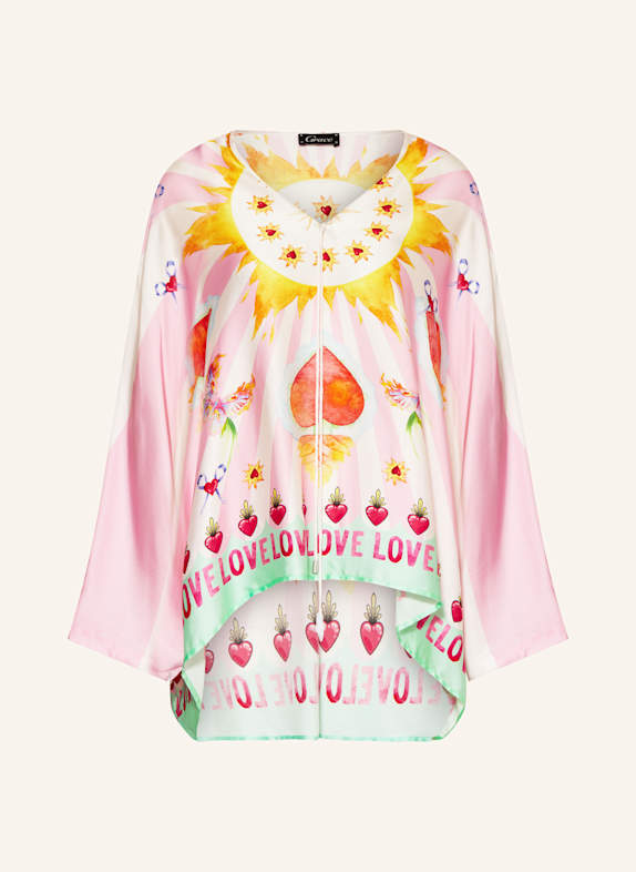 Grace Satin-Poncho ROSA/ WEISS/ MINT