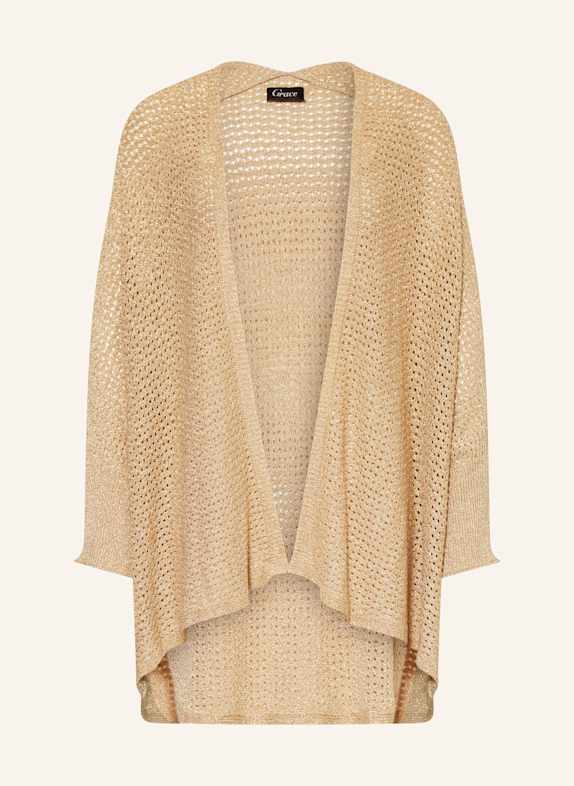 Grace Oversized-Strickhülle mit Glitzergarn BEIGE
