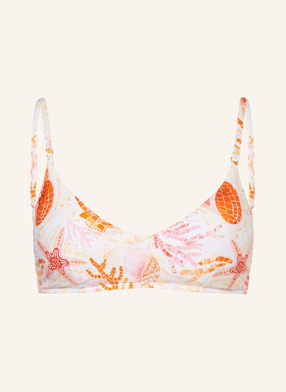 SEAFOLLY Bralette-Bikini-Top LA MER WEISS/ ORANGE/ ROSA