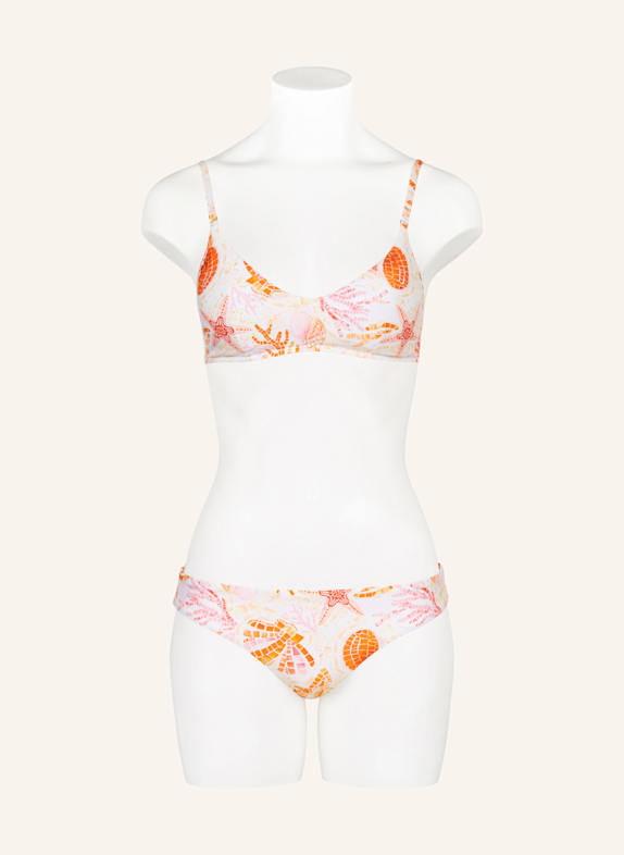 SEAFOLLY Bralette-bikinitop LA MER WIT / ORANJE / ROZE