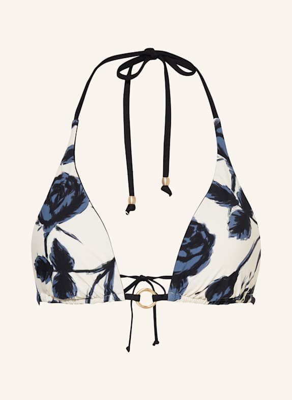 SEAFOLLY Triangel-Bikini-Top ROCOCO zum Wenden ECRU/ BLAU/ SCHWARZ