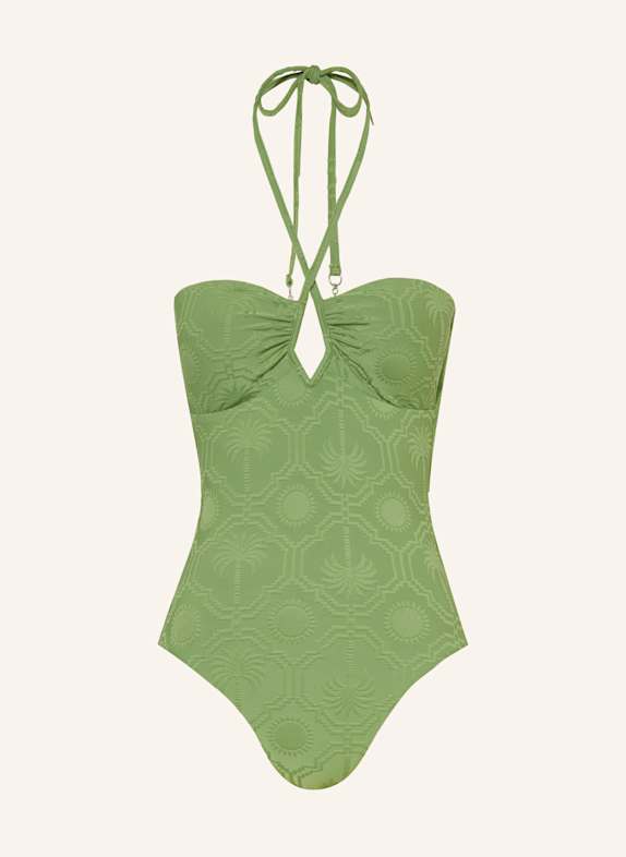 SEAFOLLY Neckholder-Badeanzug OASIS HELLGRÜN