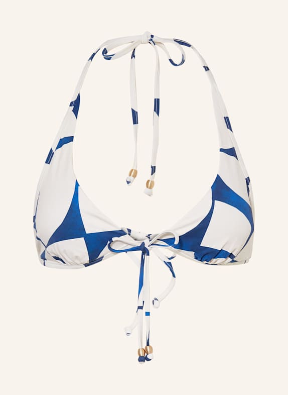 SEAFOLLY Neckholder-Bikini-Top SUNRAY DUNKELBLAU/ ECRU