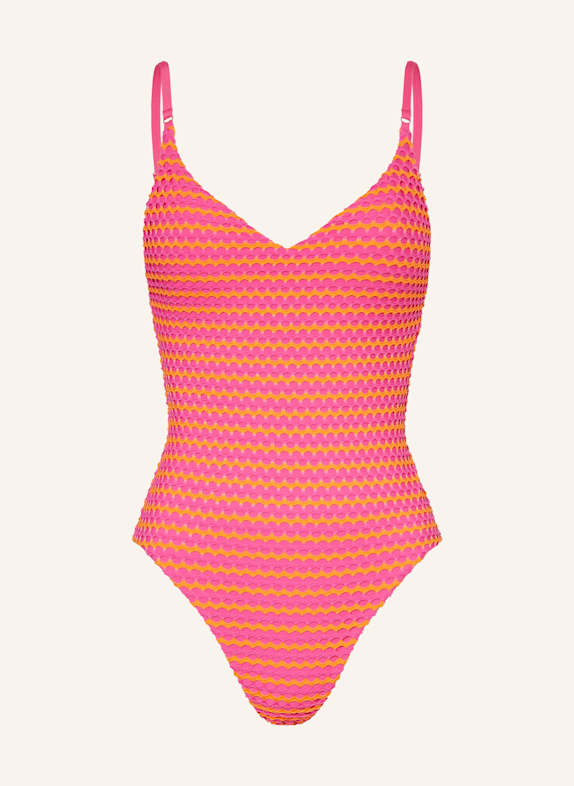 SEAFOLLY Badeanzug MESH EFFECT PINK/ ORANGE