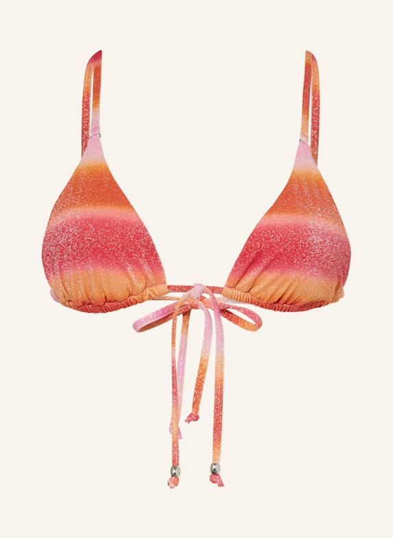 SEAFOLLY Triangel-Bikini-Top SPECTRUM mit Glitzergarn PINK/ ROSA/ ORANGE