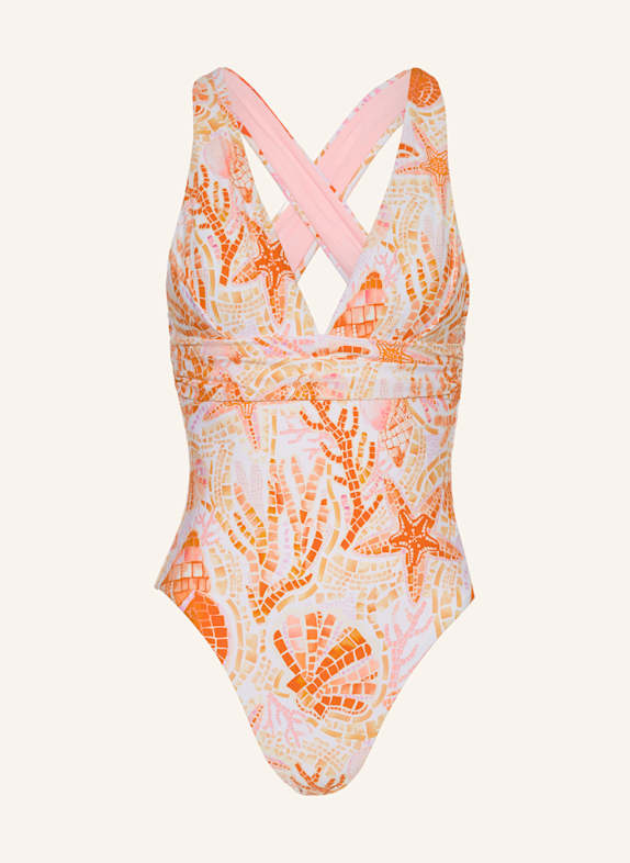 SEAFOLLY Badeanzug LA MER WEISS/ ORANGE/ PINK