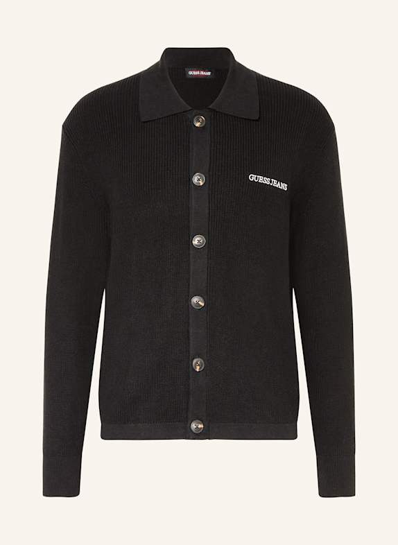 GUESS JEANS Strickjacke SCHWARZ