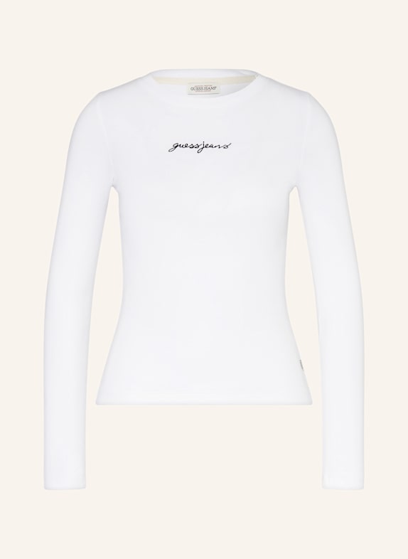 GUESS JEANS Футболка в принт guess оригинал WHITE