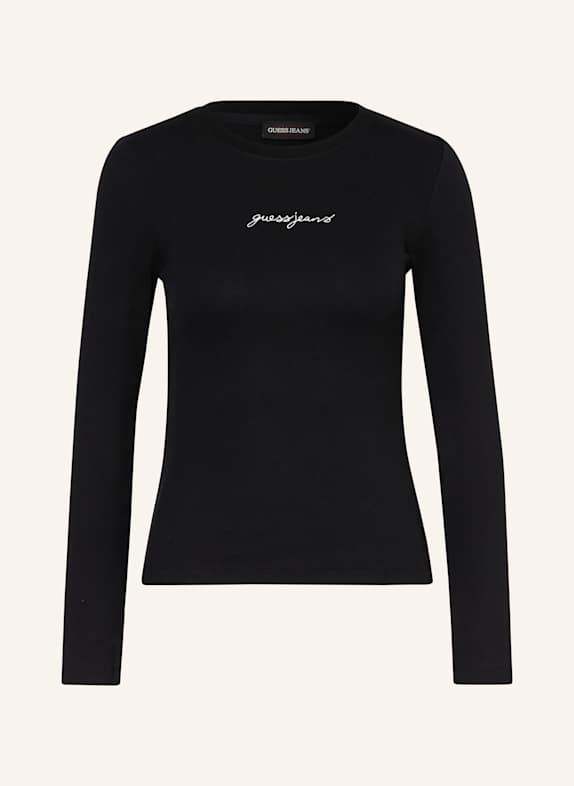 GUESS JEANS Футболка в принт guess оригинал BLACK