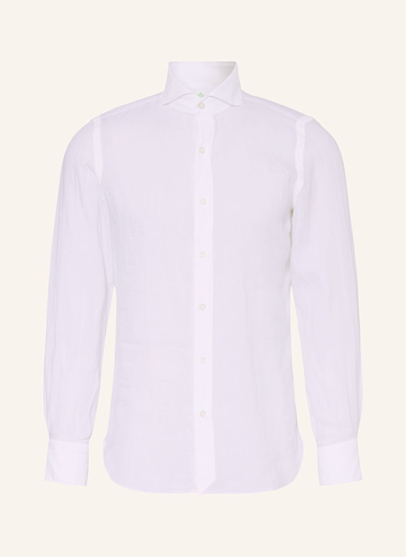 FINAMORE 1925 Leinenhemd TOKYO SERGIO Slim Fit WEISS
