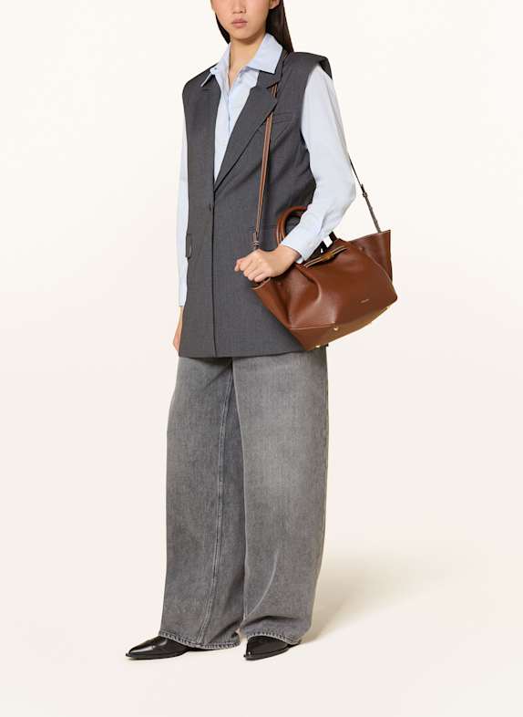 DEMELLIER Handtas THE MIDI NEW YORK BRUIN