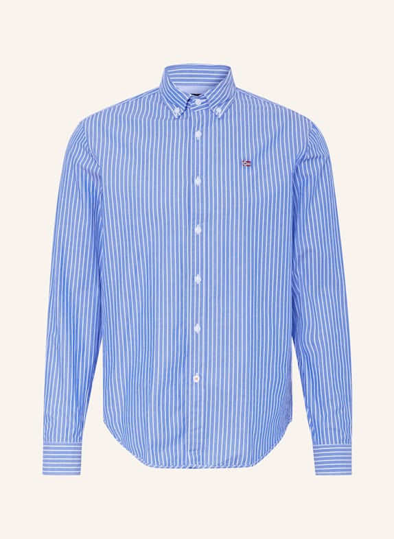 NAPAPIJRI Hemd G-TERRA Regular Fit BLAU/ WEISS