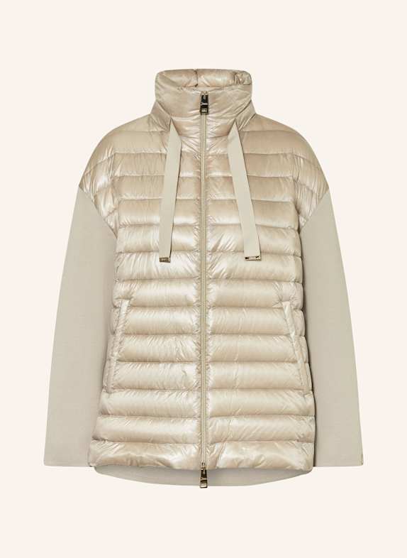 HERNO Down jacket in mixed materials BEIGE