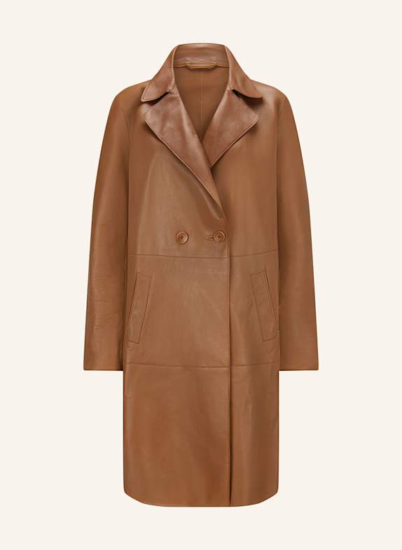 MILESTONE Ledermantel MSZORA COGNAC