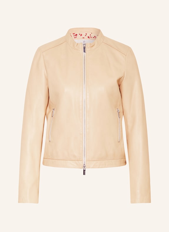 MILESTONE Lederjacke BEIGE