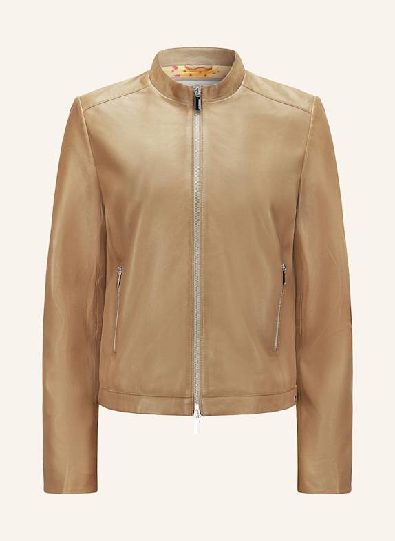 MILESTONE Lederjacke OLIV
