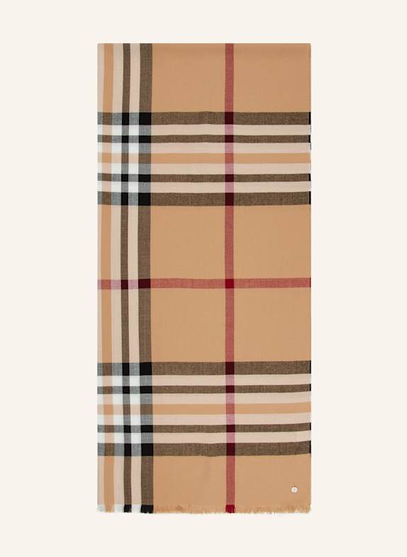 FRAAS Schal CAMEL/ SCHWARZ/ DUNKELROT