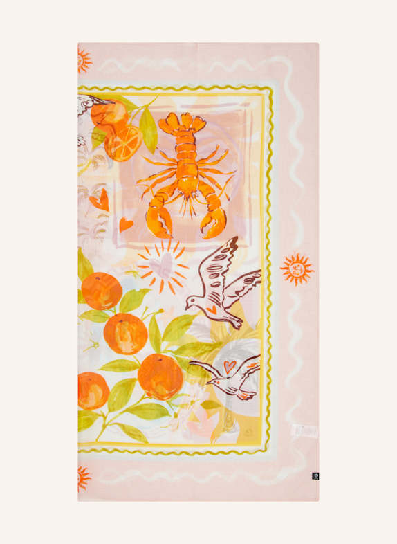 FRAAS Tuch mit Seide GELB/ ORANGE/ ROSÉ