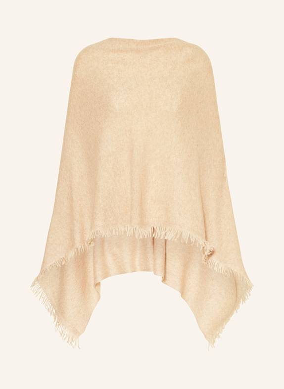REPEAT Cashmere-Poncho CAMEL