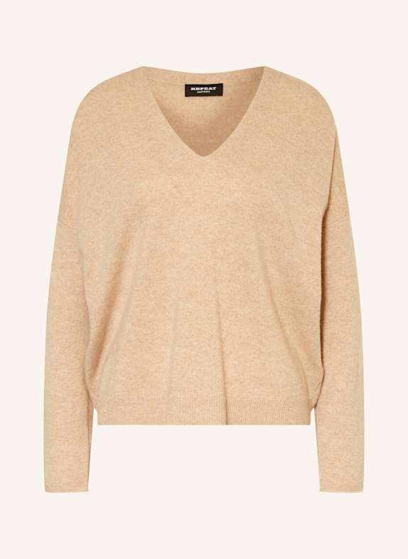 REPEAT Cashmere-Pullover CAMEL