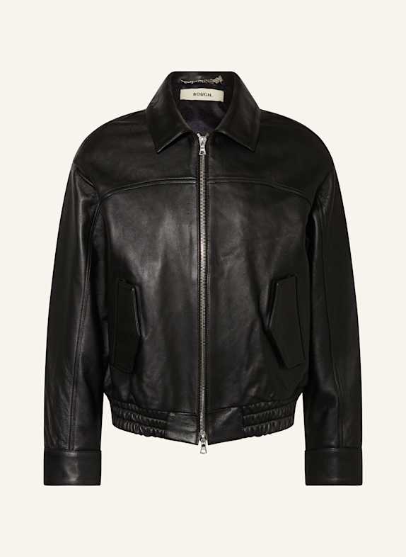 rough. Lederjacke SCHWARZ
