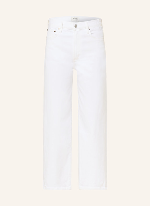 AGOLDE 7/8-Jeans HARPER sour crm flat wht w/hem dmged