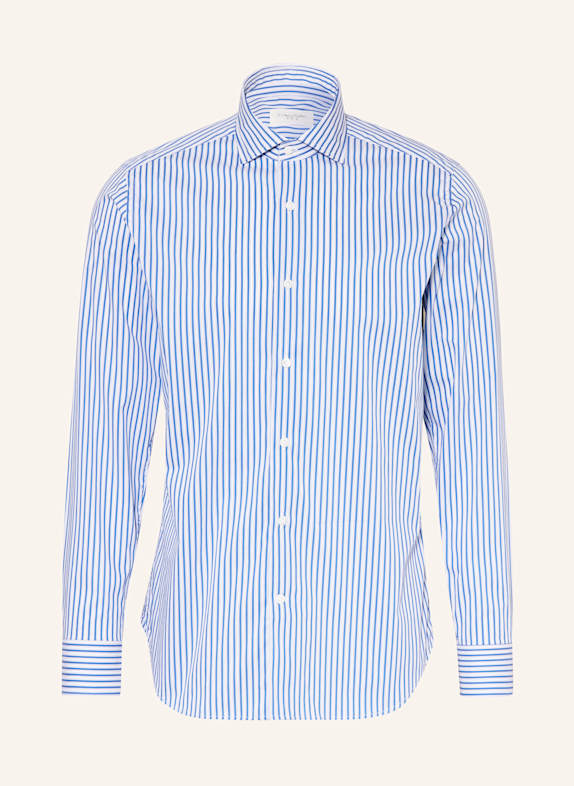 tintoria mattei Shirt regular fit BLUE/ WHITE