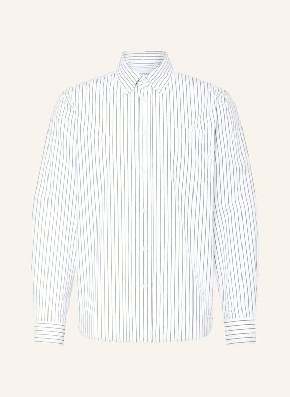 LES DEUX Hemd Comfort Fit WEISS / DUNKELGRÜN