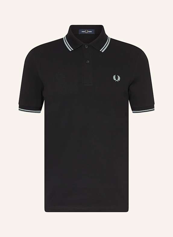 FRED PERRY Piqué-Poloshirt SCHWARZ
