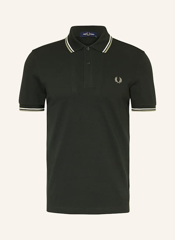FRED PERRY Piqué-Poloshirt DUNKELGRÜN/ OLIV/ ECRU