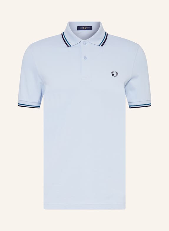 FRED PERRY Piqué-Poloshirt HELLBLAU/ PETROL/ SCHWARZ