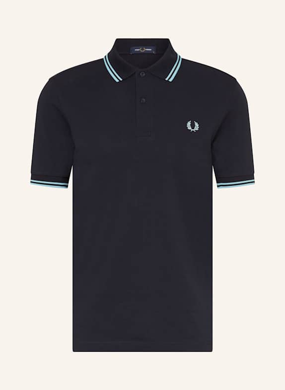 FRED PERRY Piqué-Poloshirt DUNKELBLAU/ TÜRKIS