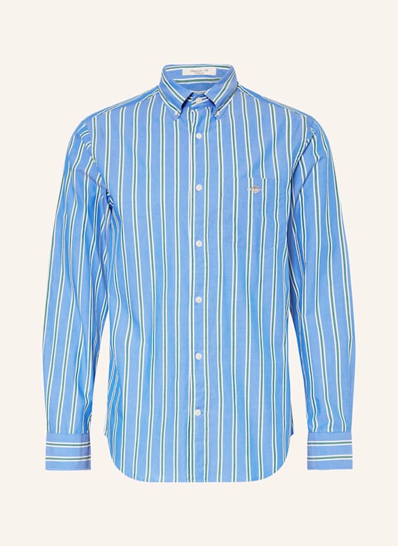 GANT Hemd Regular Fit BLAU/ GRÜN