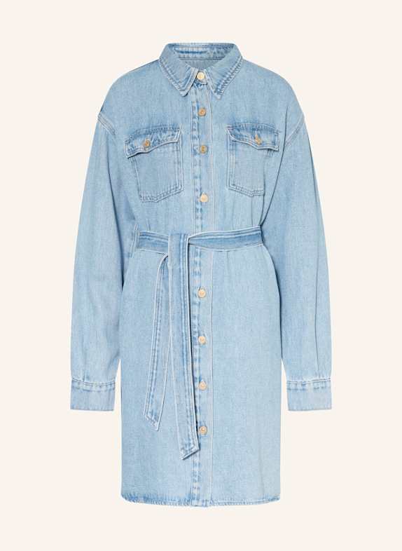 7 for all mankind Hemdblusenkleid in Jeansoptik HELLBLAU