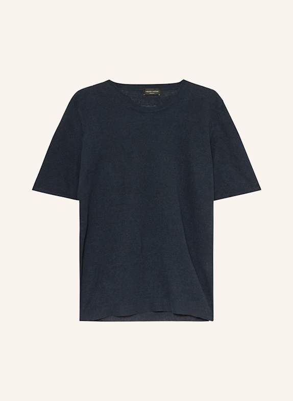 roberto collina Knit shirt in linen DARK BLUE