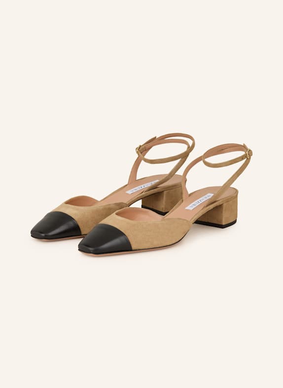 AQUAZZURA Pumps FRENCH FLIRT HELLBRAUN/ SCHWARZ